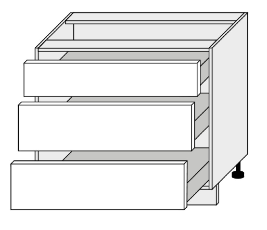 ArtExt Kuchyňská skříňka spodní, D3M / 90 Emporium Barva korpusu: Grey - main (6)
