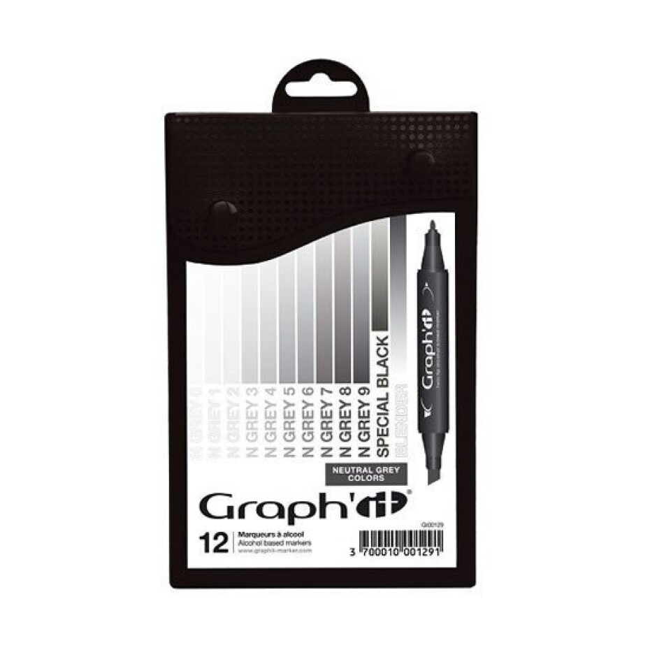 Graph´it Set alkoholových popisovačů, 12ks - Neutral Grey - main (0)