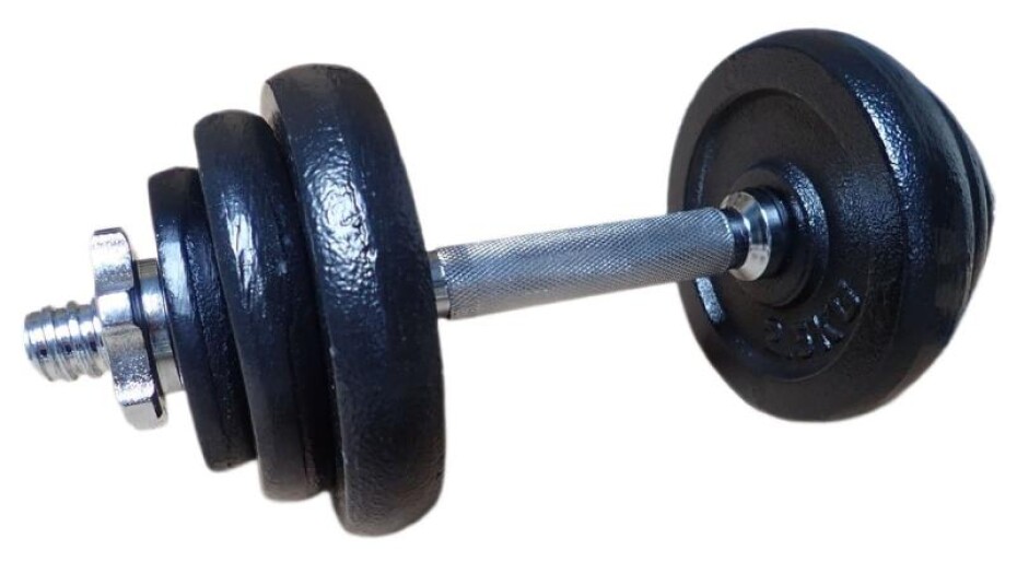 ACRA nakládací činka jednoruční set 2 x 10 kg (20 kg) pogumované - main (0)