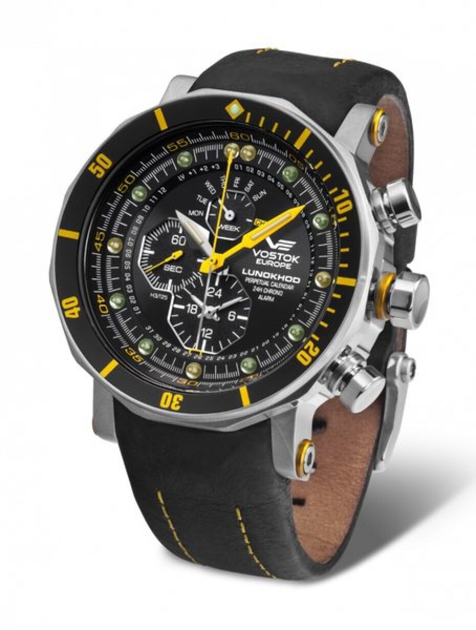 Vostok Europe Lunochod-2 Multifuncional Line YM86/620A505 - Černý silikonový řemínek - main (2)