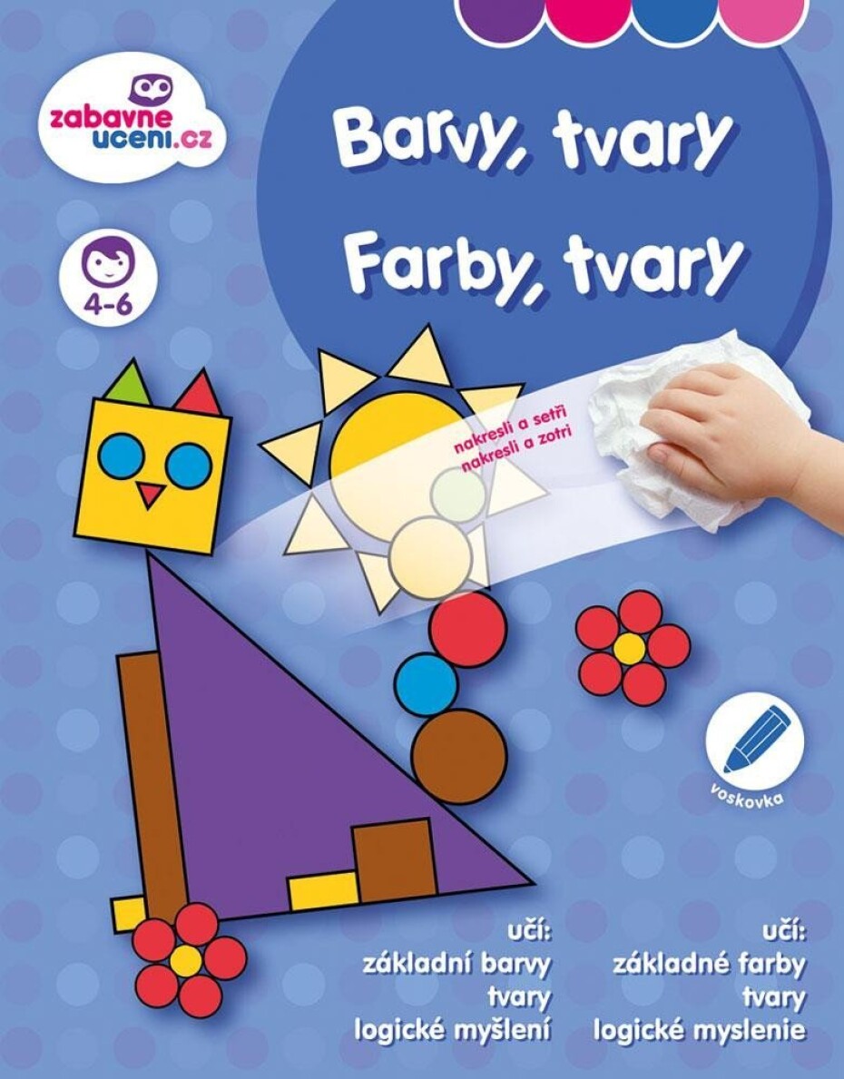 Zábavné učení Stíratelný sešit - Barvy a tvary 4-6 let - main (0)