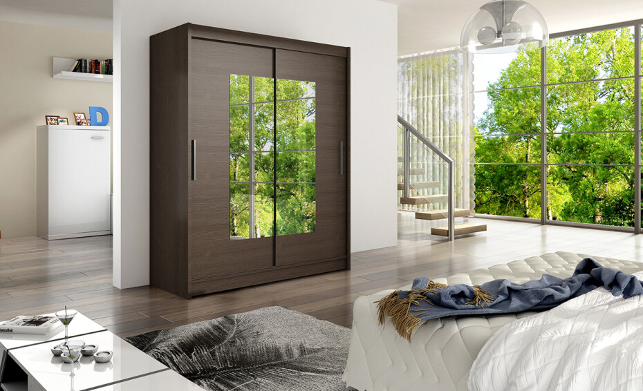 ArtAdrk Šatní skříň DORRIGO | 150 cm Skříň: Dor02 / čokoládová - main (0)