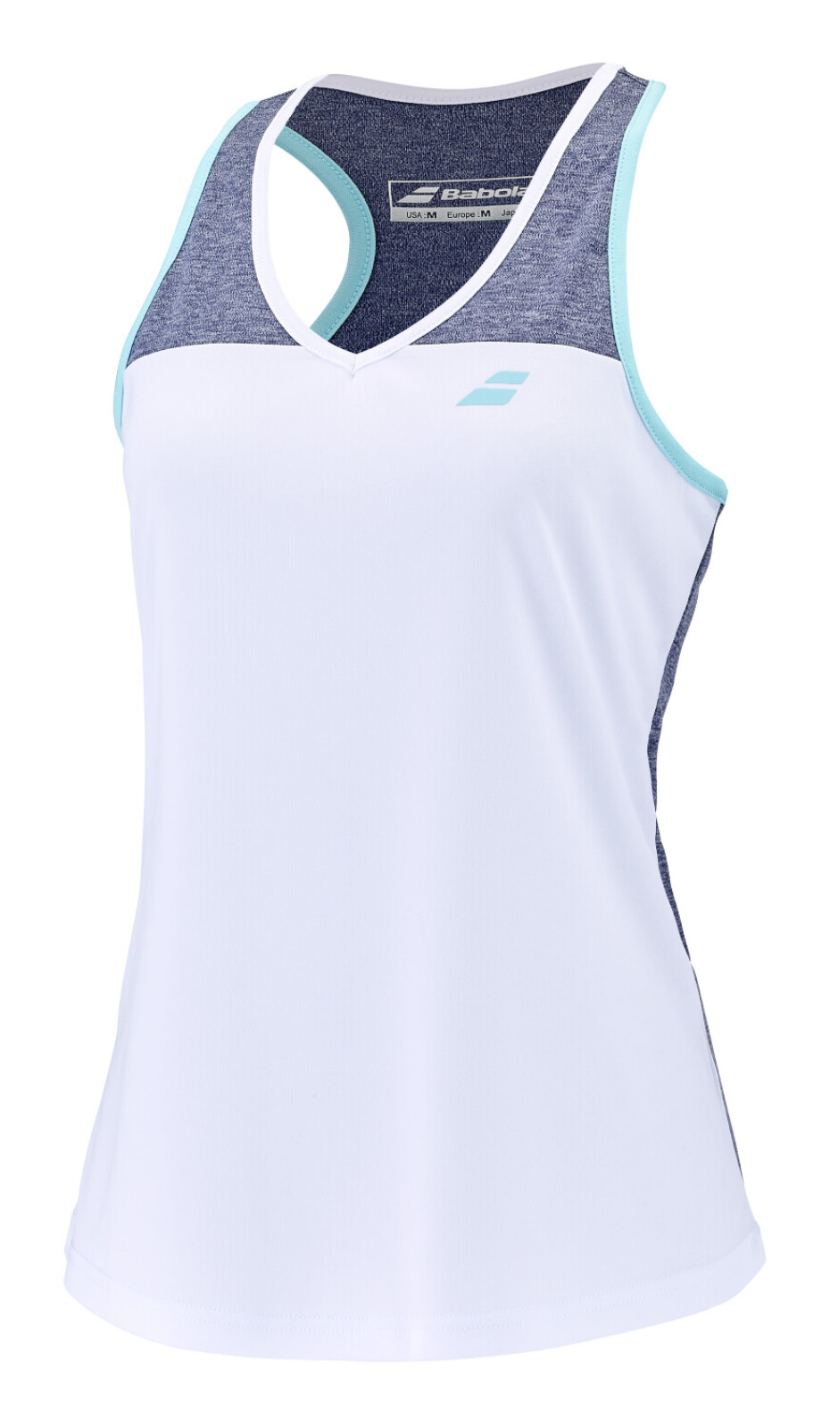 Babolat Play Tank Top Woman White Blue Heather - main (3)