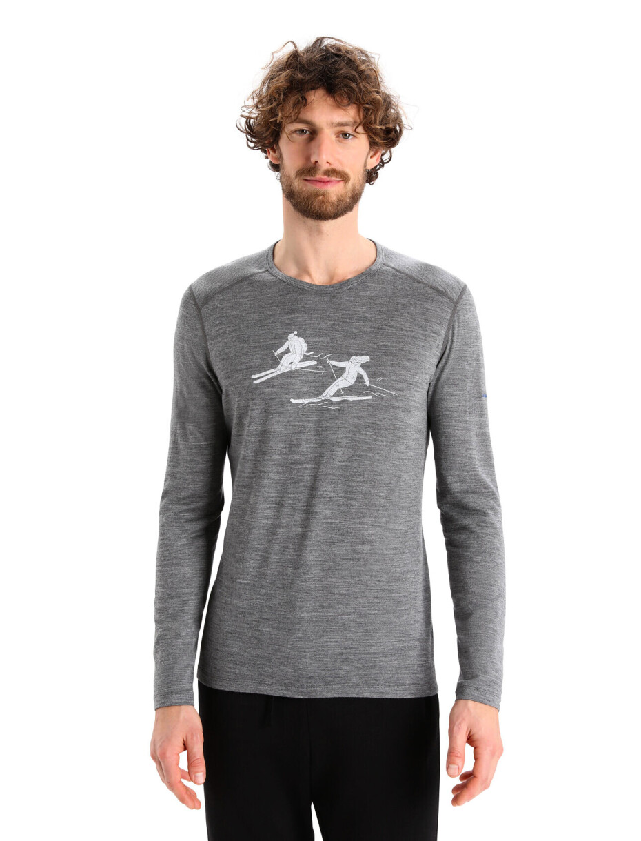 Icebreaker Mens 200 Oasis LS Crewe Last Run Gritstone HTHR - main (1)