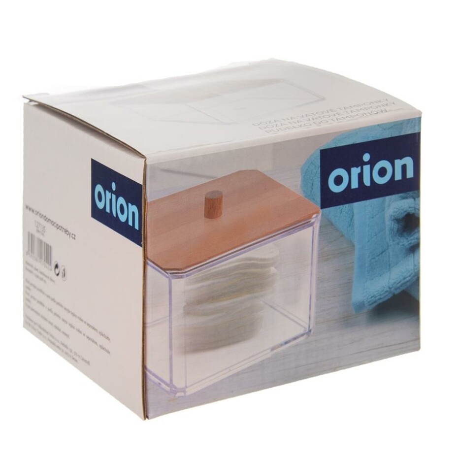 Orion Dóza plast/bambus na vatové tamp. WHITNEY  - main (2)