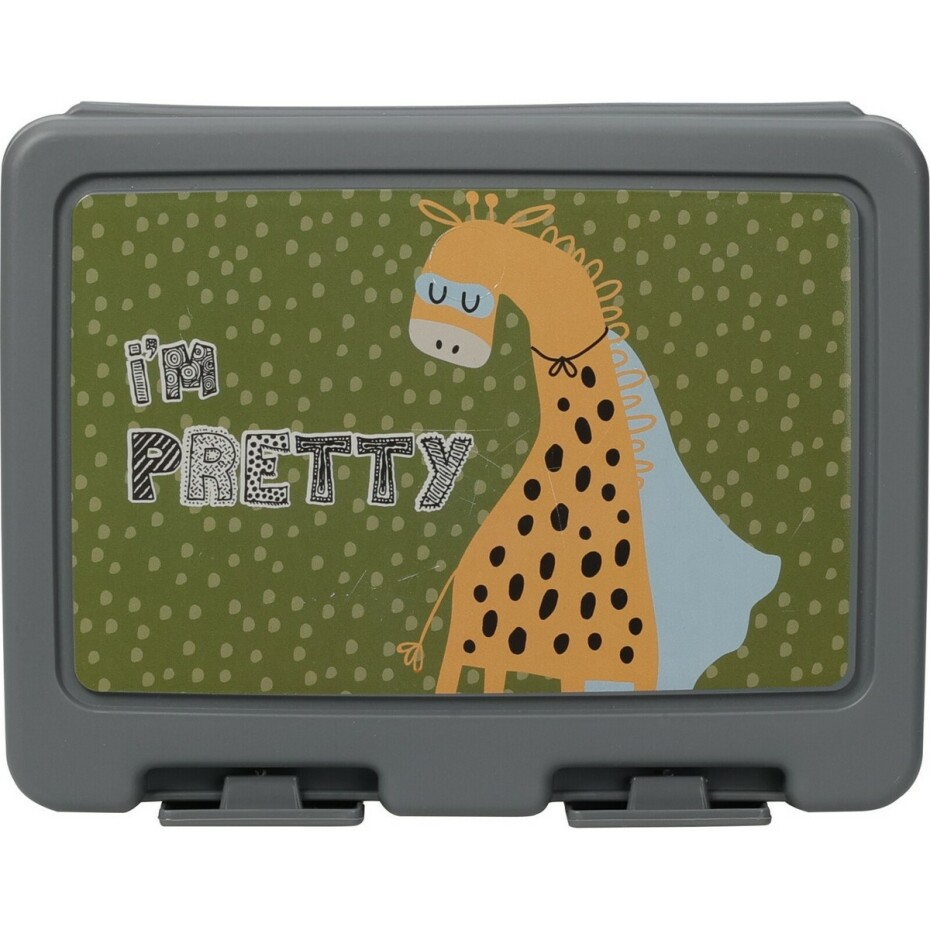 Hatu Plastový svačinový box Žirafa, 18 x 7,5 x 13,5 cm - main (0)