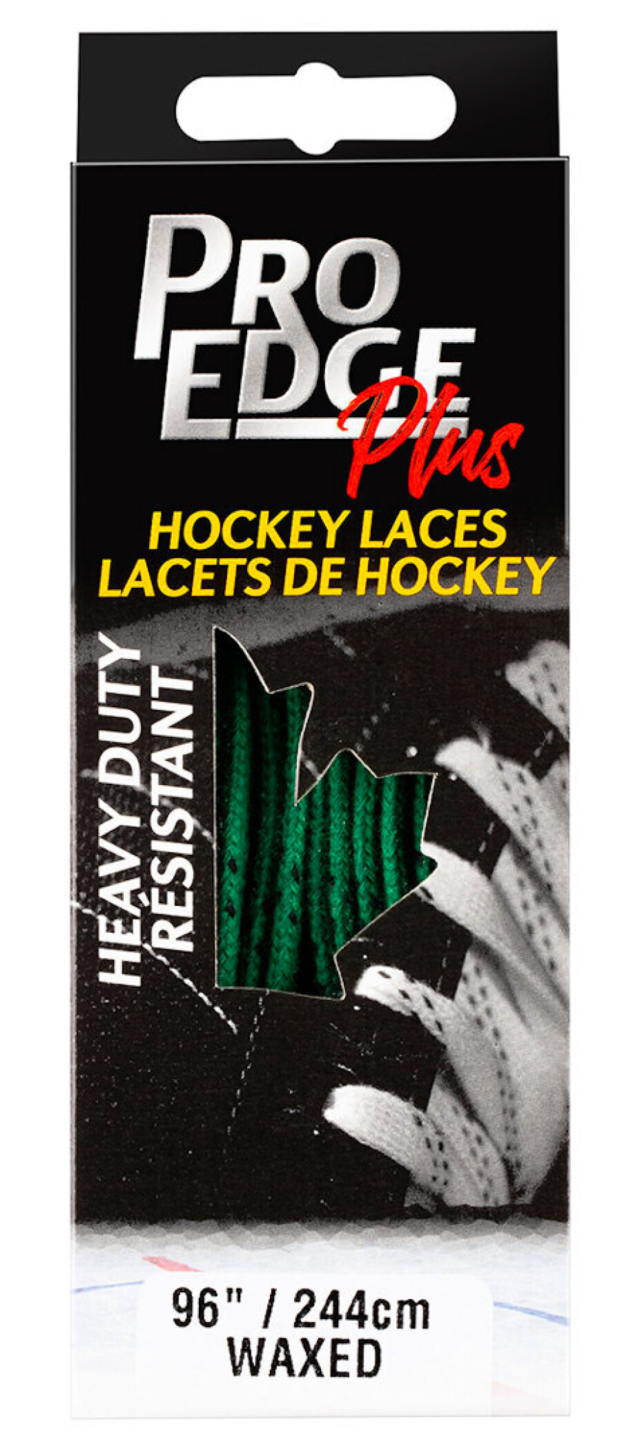 Voskované hokejové tkaničky Sportstape Solid Red Double Tracer Waxed Lace 70S Green  274 cm - main (2)