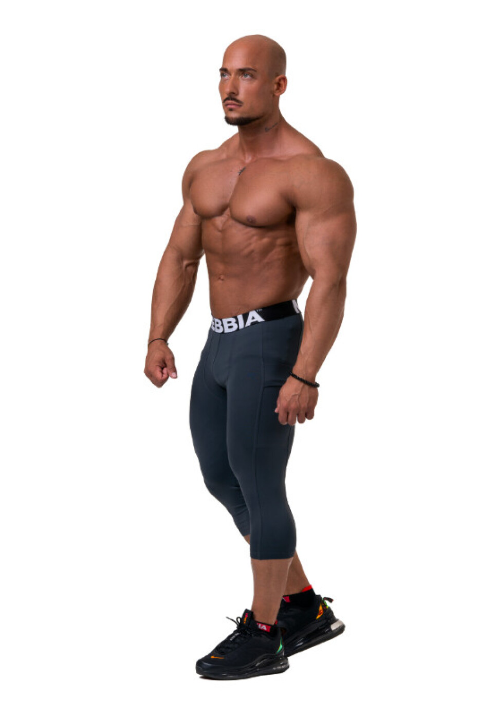 Pánské legíny Nebbia 1965 Legend of Today leggings calf lenght 188 dark grey XXL - main (1)