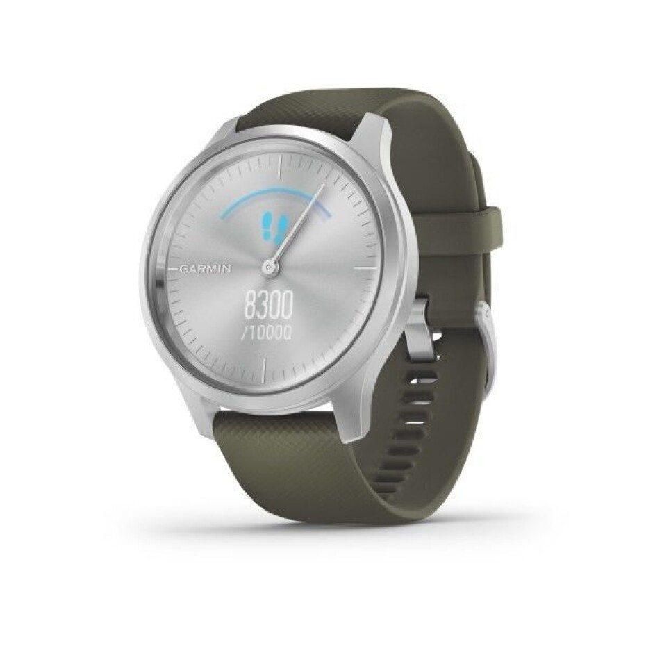 Garmin vivomove3 Style, Silver/Green Band 010-02240-21 - main (1)