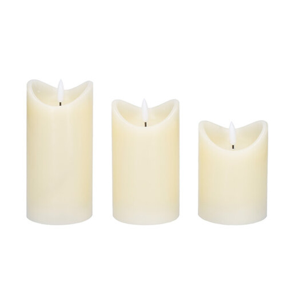 Solight Sada LED svíček z přírodního vosku, 3 ks, 3x AAA - main (1)