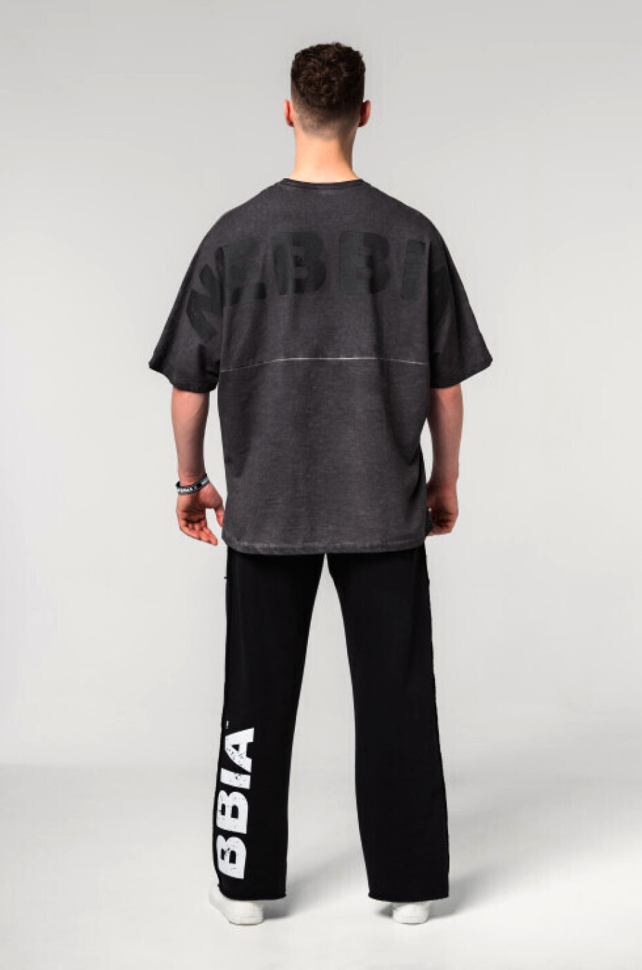 Pánské tepláky Nebbia  Gym Sweatpants NO SHORTCUTS Black XL - main (1)