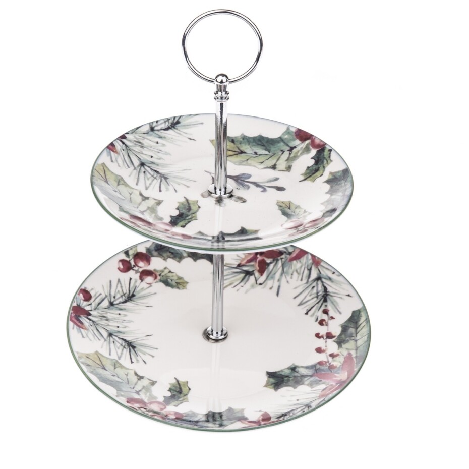 Vánoční porcelánový etažér Needles - main (0)