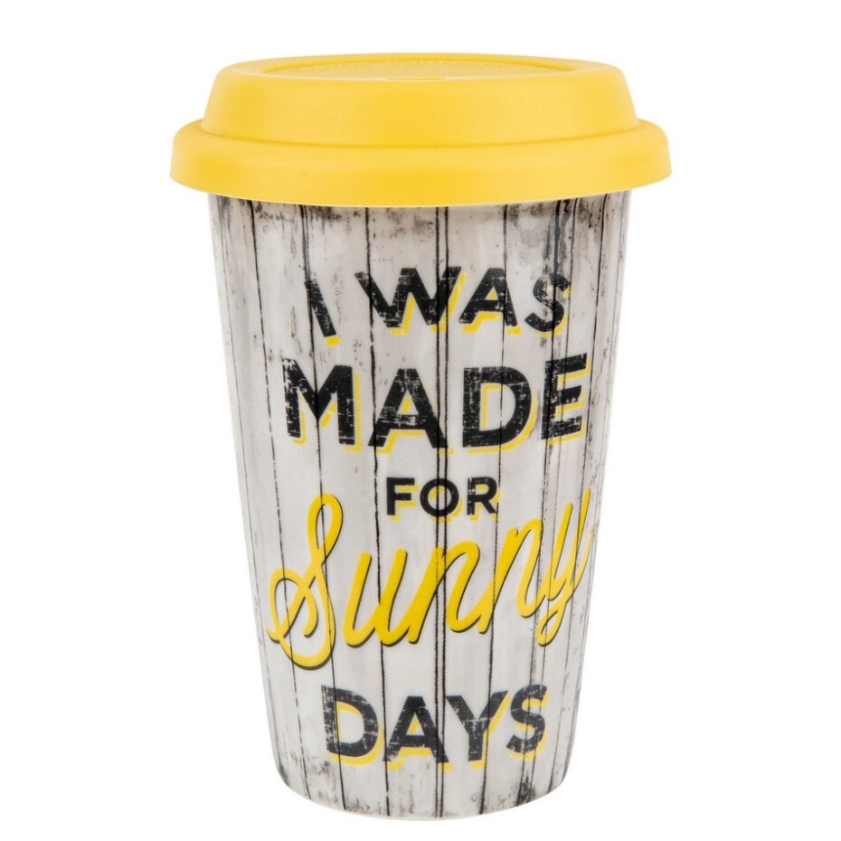 Florina Porcelánový hrnek se silikonovým víčkem Sunshine, 380 ml - main (2)