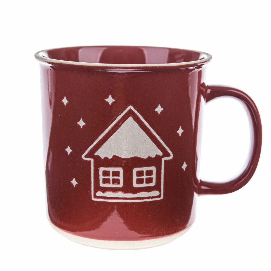 Vánoční keramický hrnek Snowy cottage červená, 710 ml - main (0)