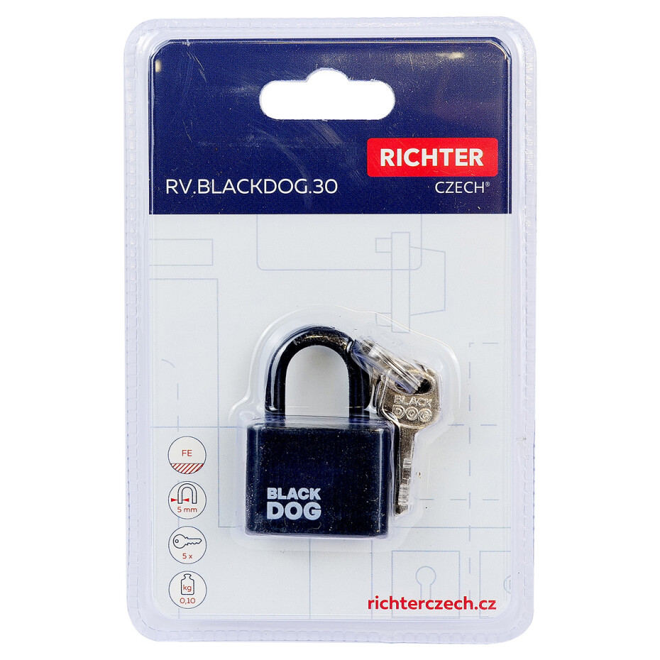 Ocelový visací zámek RV.BLACKDOG.30 - main (2)