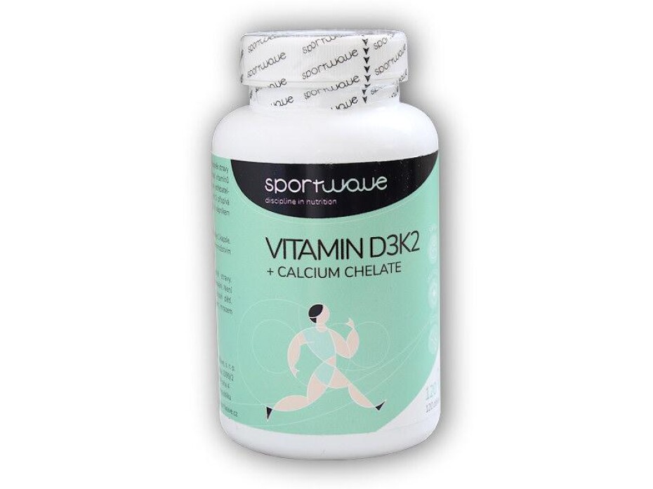 Sportwave Vitamín D3K2+Calcium chelate 120 kapslí - main (0)
