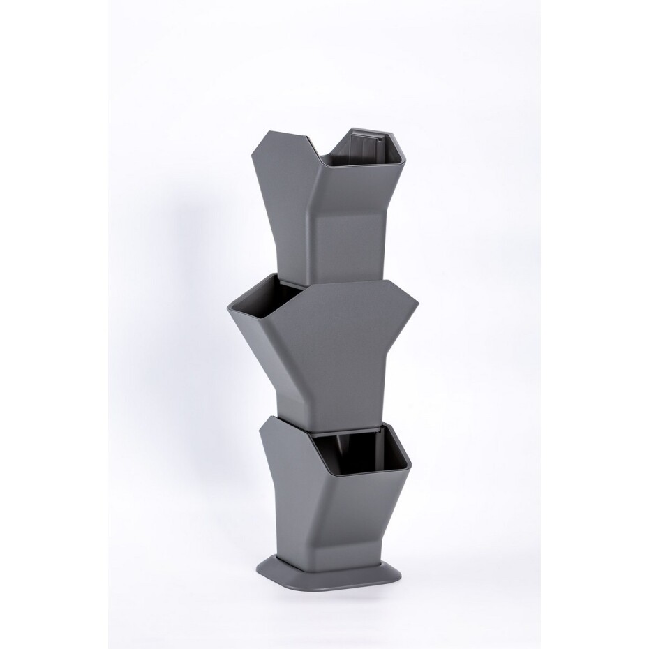 Plastia Samozavlažovací vertikální květináč Tree šedá, 31,3 x 77,3 cm - main (0)