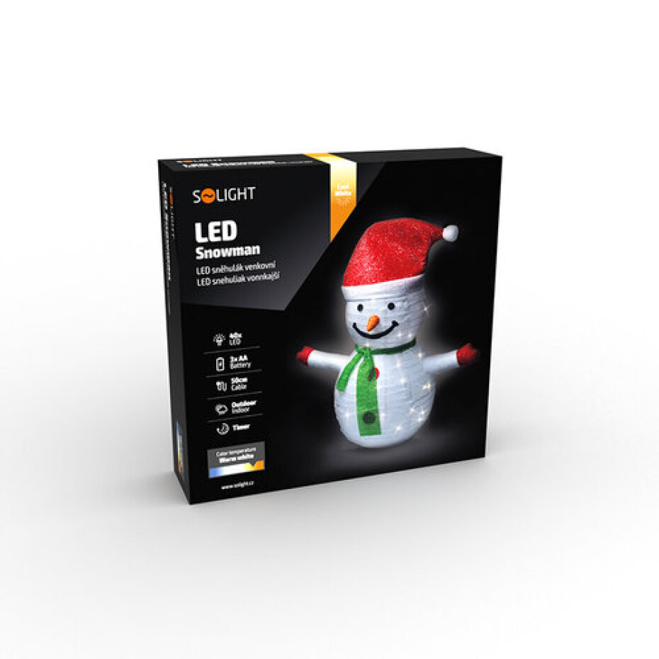 Solight LED sněhulák venkovní 40 LED, teplá bílá - main (6)