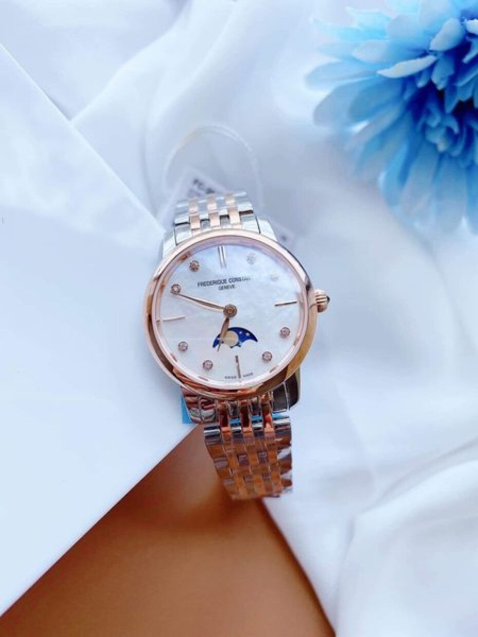 Frederique Constant Slimline Ladies Moonphase Quartz FC-206MPWD1S2B - main (18)