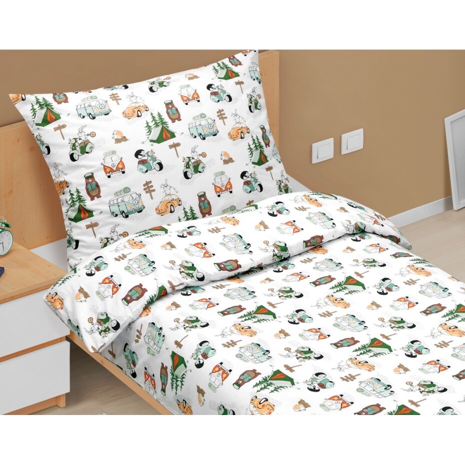 Bellatex Bavlněné povlečení Junior Stanování, 140 x 200 cm, 70 x 90 cm - main (1)