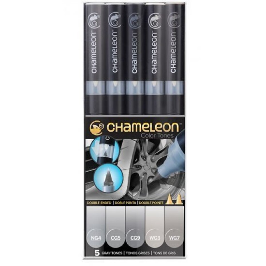 Set Chameleon tónovací fixy, 5ks - šedé tóny - main (0)