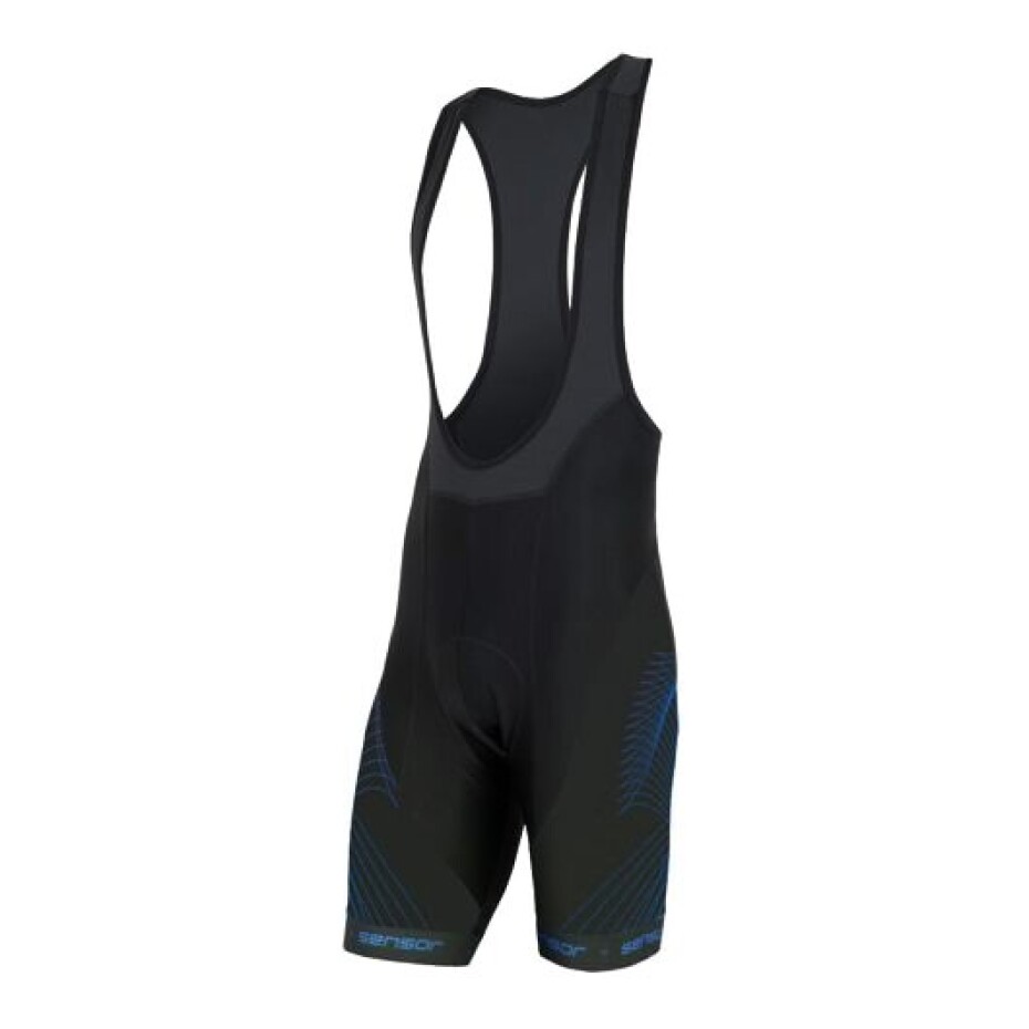 Pánské cyklistické kraťasy Sensor  Cyklo Team Up Bibshort Black/Blue S - main (0)
