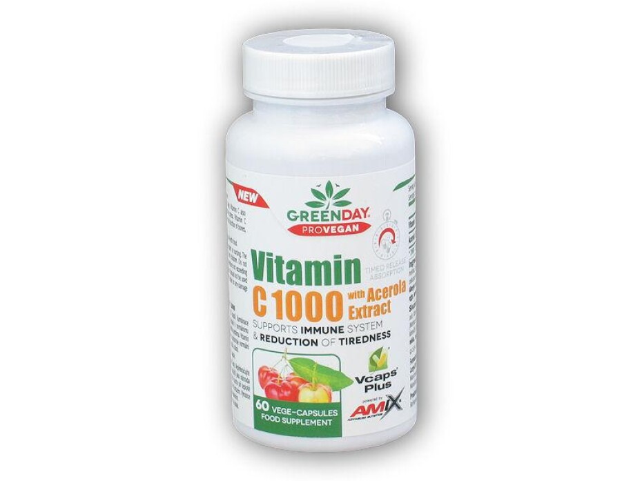 Amix GreenDay ProVEGAN Vitamin C 1000mg with Acerola 60 kapslí - main (0)