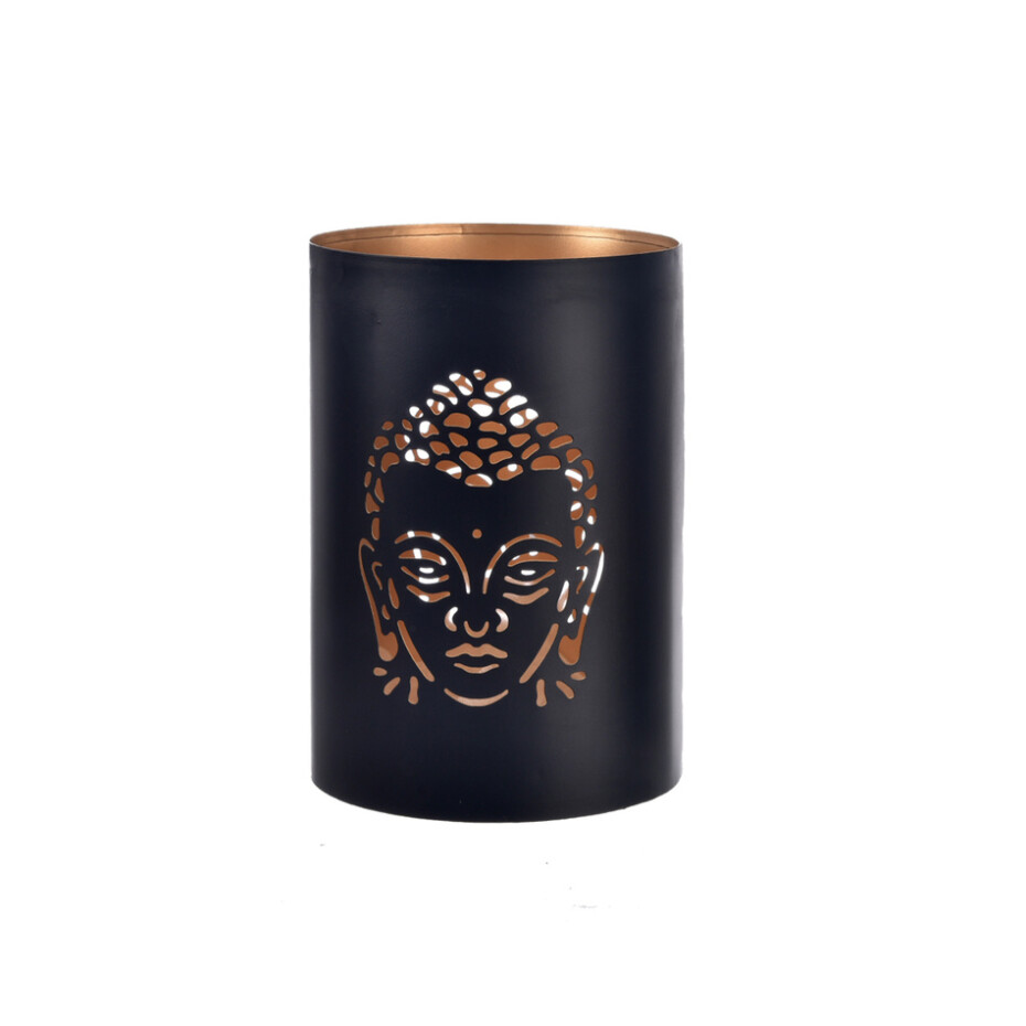 InDecor Kovový svícen Buddha černá, 12 x 12 x 18 cm - main (0)