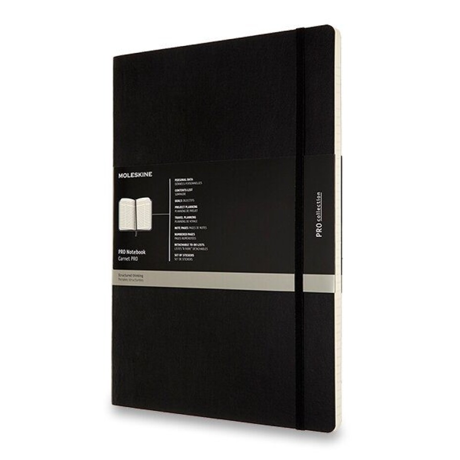 Zápisník Moleskine Professional ČERNÝ - měkké desky - A4, linkovaný 1331/1121201 - main (0)