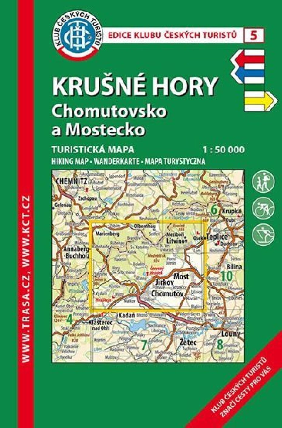 KČT 5 Krušné hory, Chomutovsko a Mostecko 1:50 000 / turistická mapa - main (0)