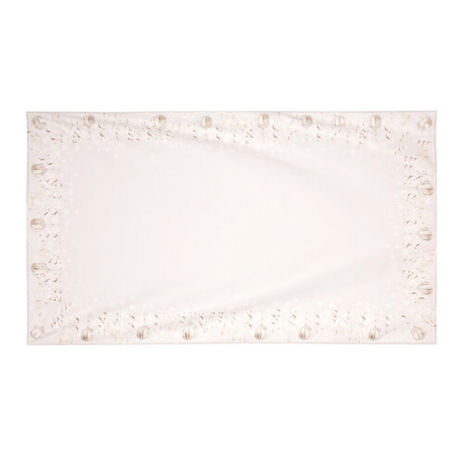 Ubrus s vánočním motivem - vánoční koule na šedivém podkladu, 130x220 cm,100 % polyester., 130 х 220 cm - main (0)