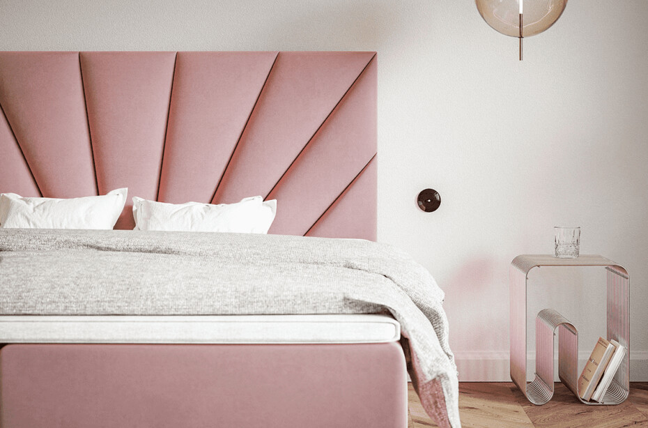 Elvisia Manželská postel EMMA Boxspring 6 | šedá/Jasmine 90 160 x 200 cm Provedení: Postel bez toppera - main (3)