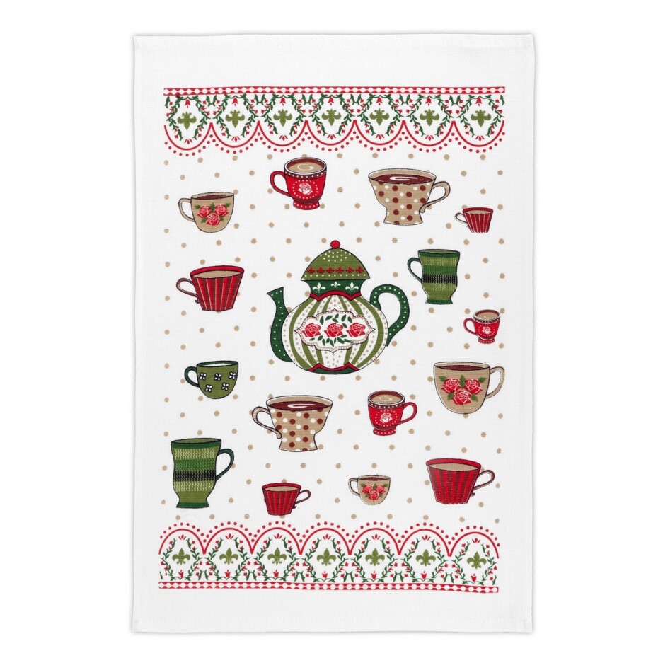 Bellatex Kuchyňská utěrka Čajová konvička, 40 x 60 cm, sada 2 ks - main (1)