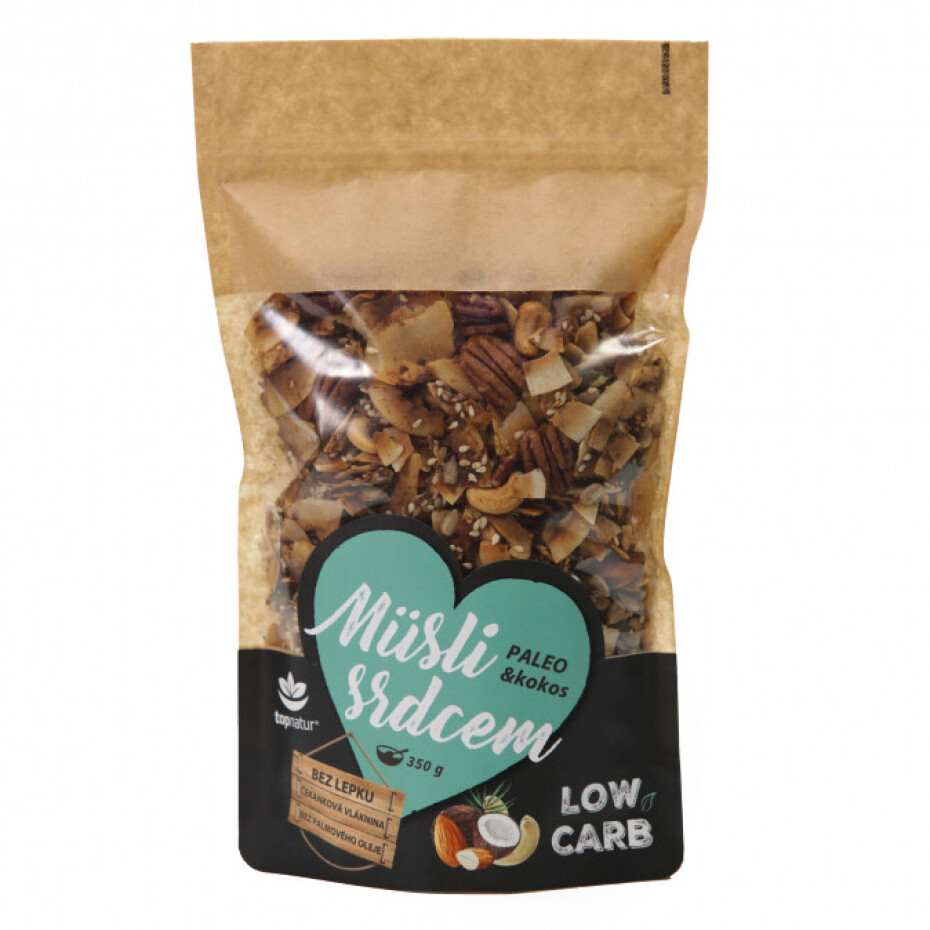 Topnatur Müsli srdcem Paleo a Kokos Low Carb 350 g - main (0)