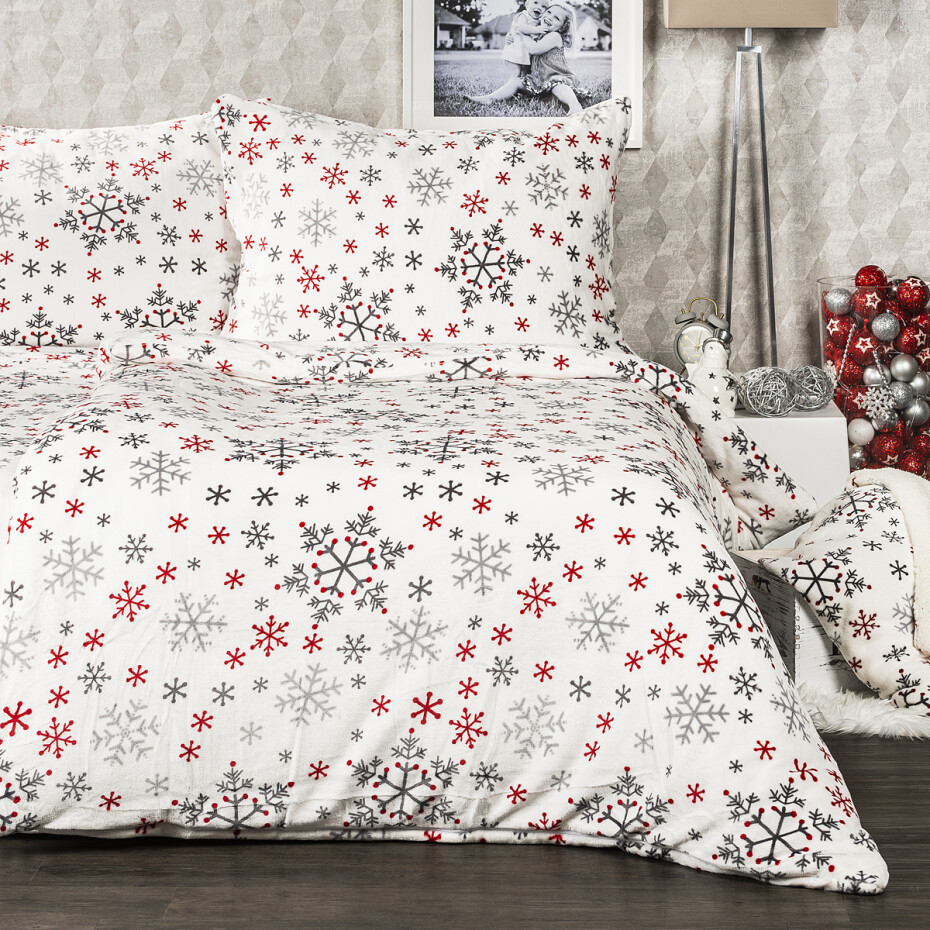 4Home Povlečení mikroflanel Snowflakes, 140 x 220 cm, 70 x 90 cm - main (1)