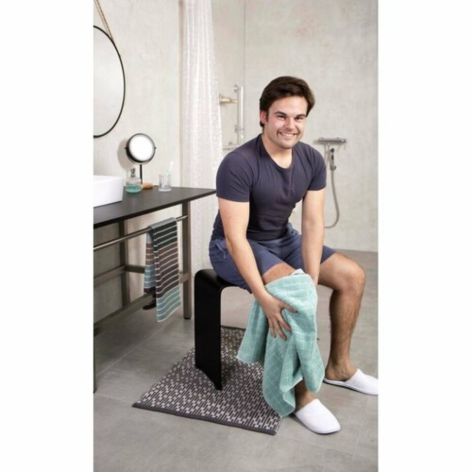 RIDDER A211110 Trendy koupelnová stolička 40 x 48 x 27,5 cm, černá mat - main (2)