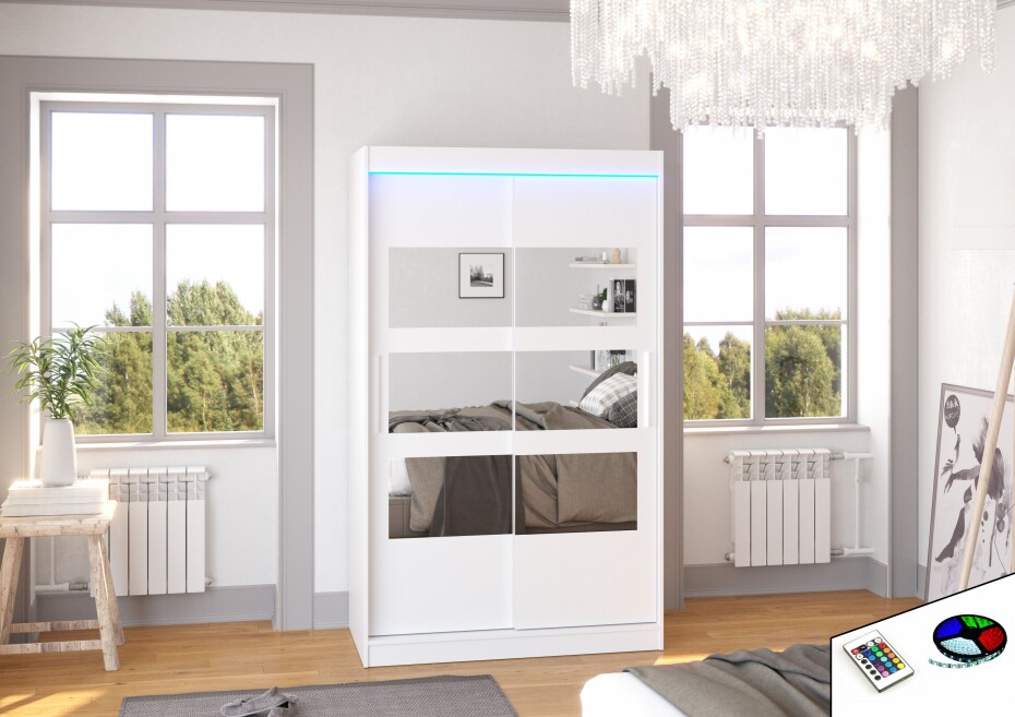 ArtAdrk Šatní skříň KOLORADO | 120 cm Barva: Trufla - main (10)