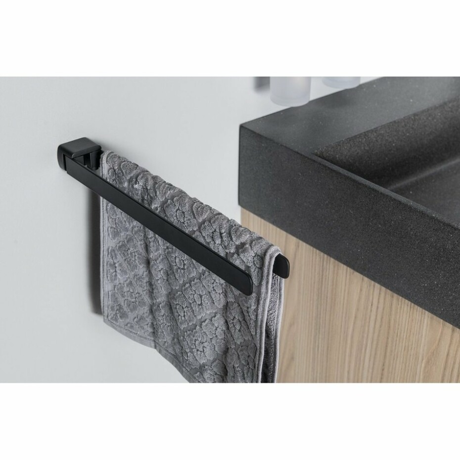 GEDY PI2314 Pirenei držák ručníků dvojitý otočný, 35 cm, černá mat - main (1)