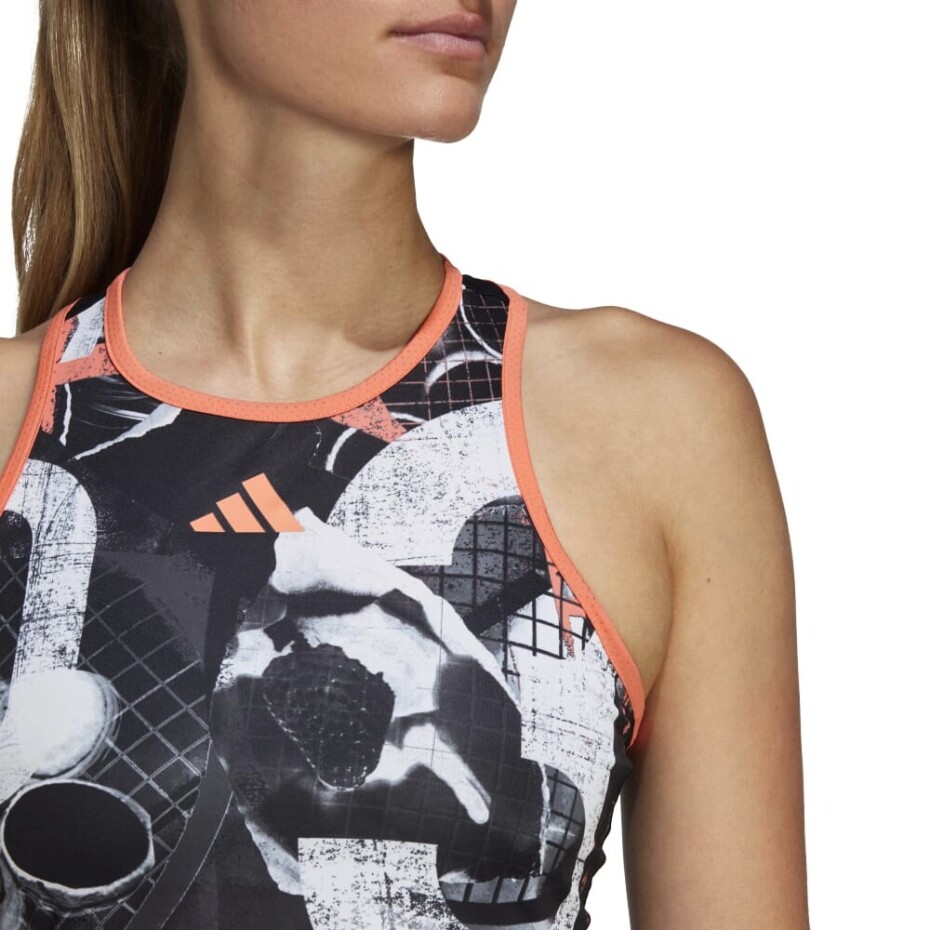 Dámské tílko adidas  Club Tennis Graphic Tank Top White/Black S - main (3)