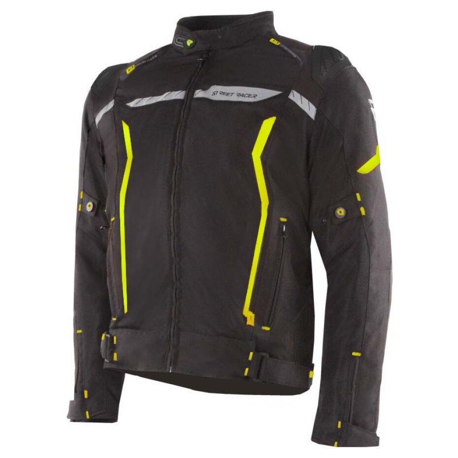 Street Racer Bunda na motorku Flex EVO černo-fluo žlutá - main (0)