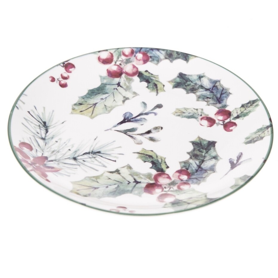 Vánoční porcelánový dezertní talíř Needles, 19 cm - main (0)