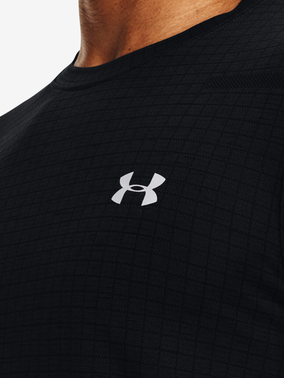 Under Armour sportovní tričko UA Seamless Grid černé - main (2)