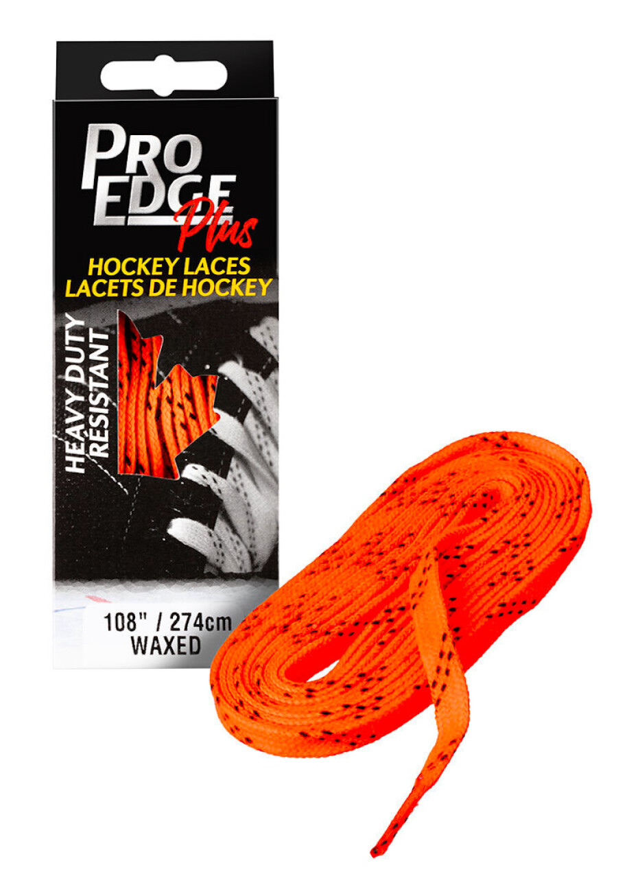 Voskované hokejové tkaničky Sportstape  70N Double Tracer Waxed Lace Orange  244 cm - main (1)