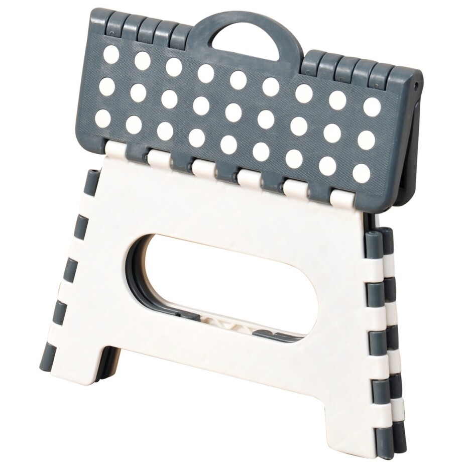 Kesper 70533 Skládací stolička, bílá/šedá, 35 x 22 x 27 cm - main (1)
