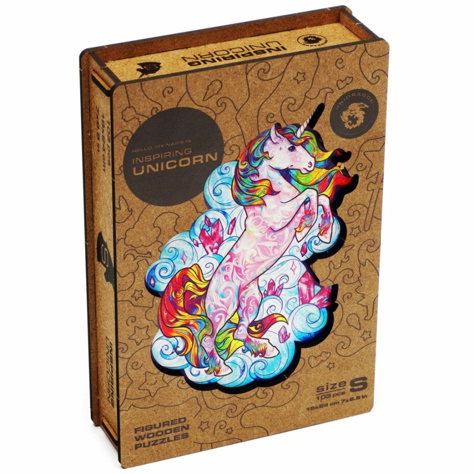 UNIDRAGON fdřevěné puzzle JEDNOROŽEC velikost S (18x24cm) - EPEE - main (0)