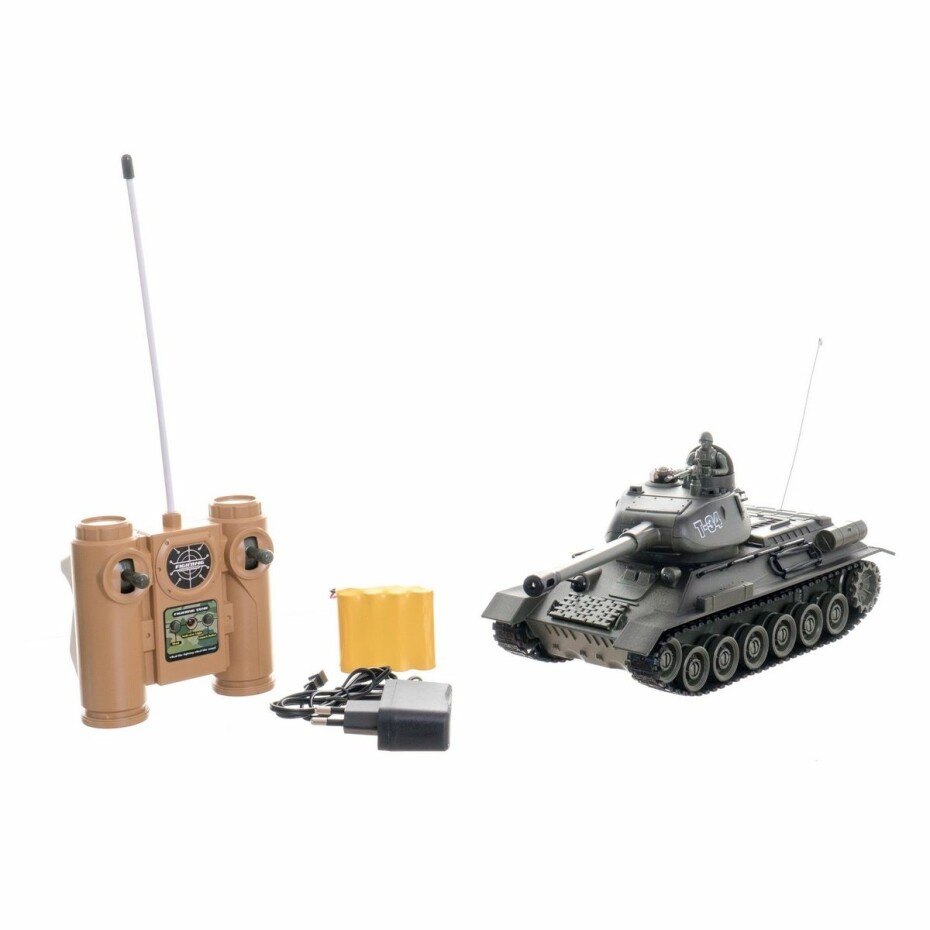 Teddies Tank RC T-34/85 se zvukem a světlem, 33cm, na baterie + dobíjecí pack 27 MHz - main (0)