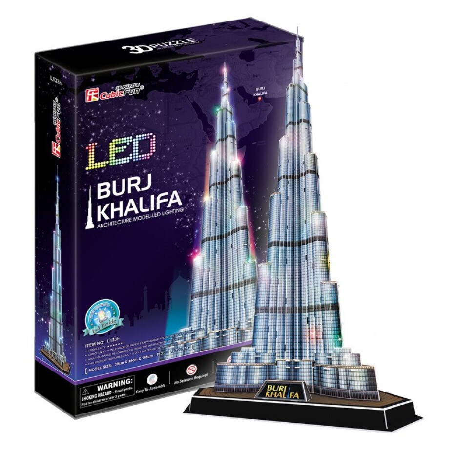 Puzzle 3D Burj Khalifa / led - 136 dílků - Sparkys - main (0)