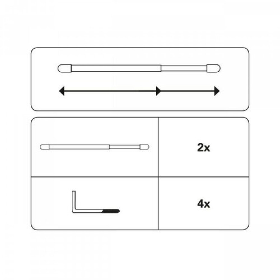 Vitrážní tyč roztažná, plochá 11 mm bílá, 30 - 40 cm - main (1)