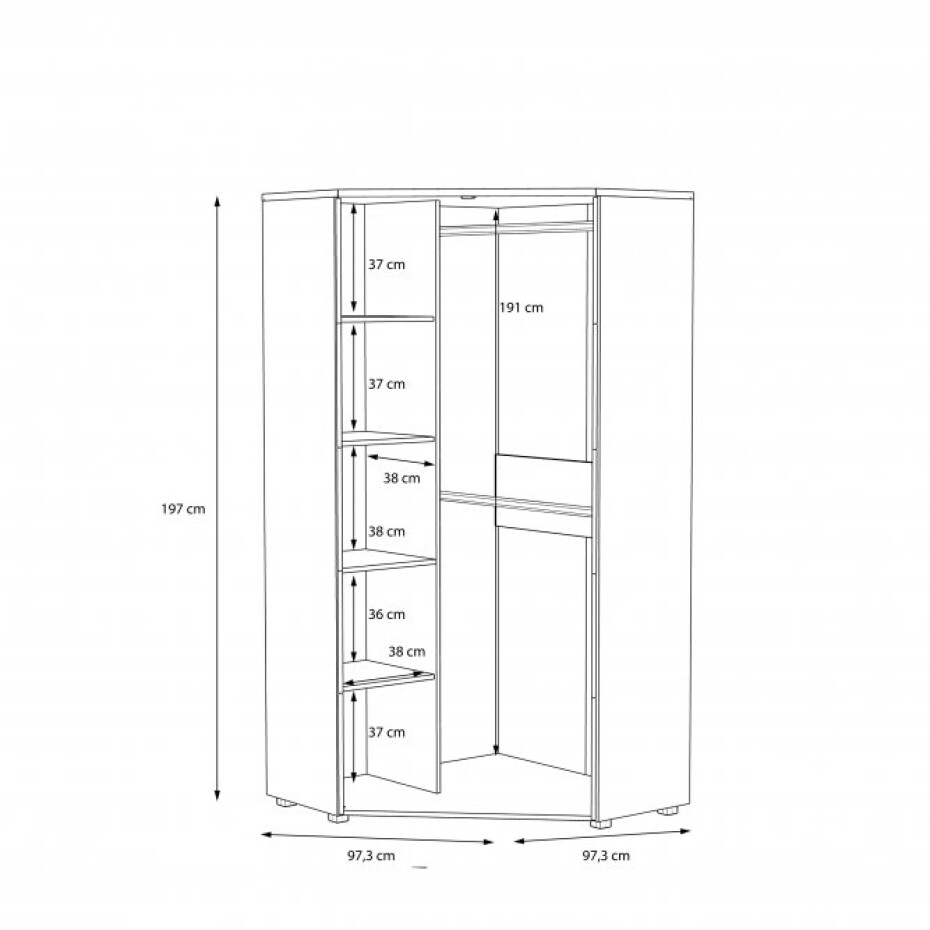 Forte Rohová skříň Arkin LBLS89 - main (5)