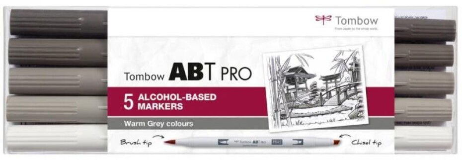 Tombow Oboustranný lihový fix ABT PRO - Warm Gray colors 5 ks - main (0)